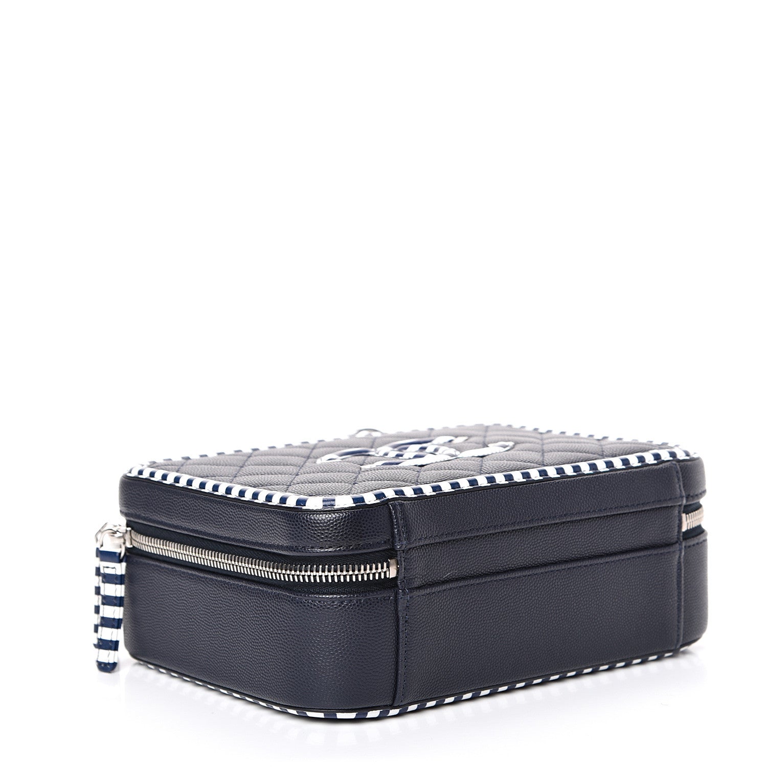 CHANEL CAVIAR QUILTED MEDIUM CC FILIGREE VANITY CASE