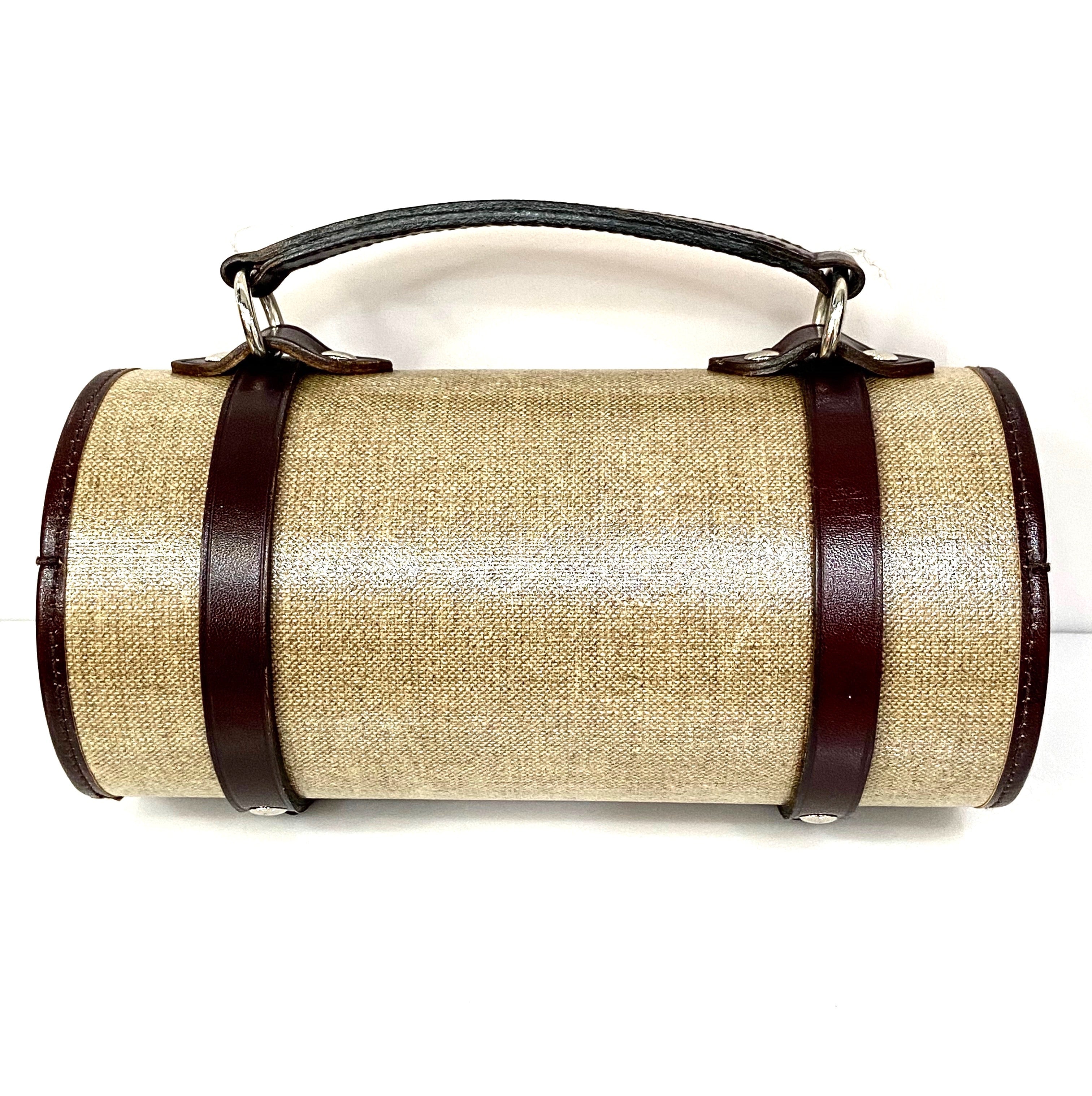 CHANEL CLASSIC TAN MINI BARREL HANDBAG