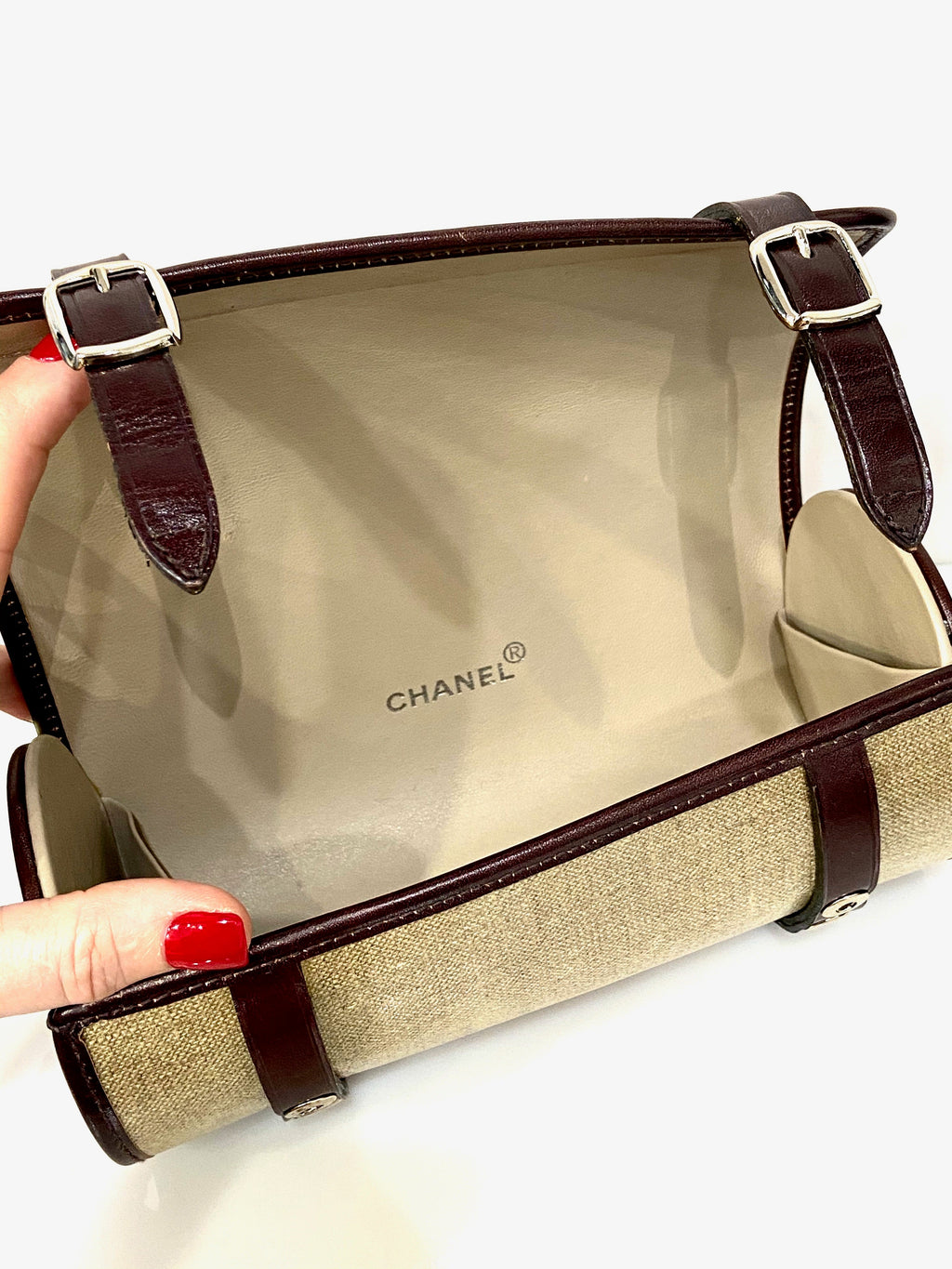 CHANEL CLASSIC TAN MINI BARREL HANDBAG
