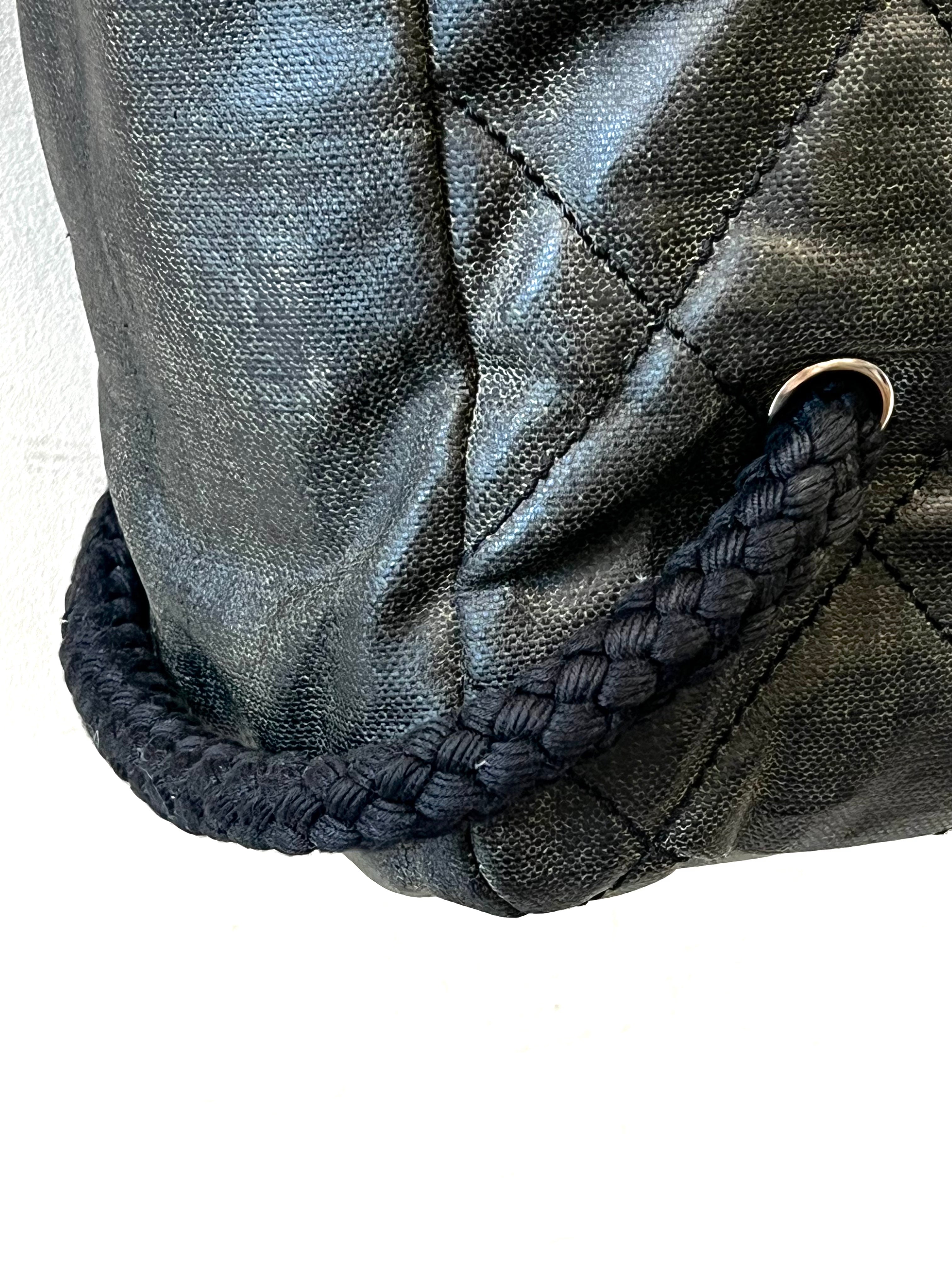 CHANEL COATET CANVAS LARGE CC TOTE BAG