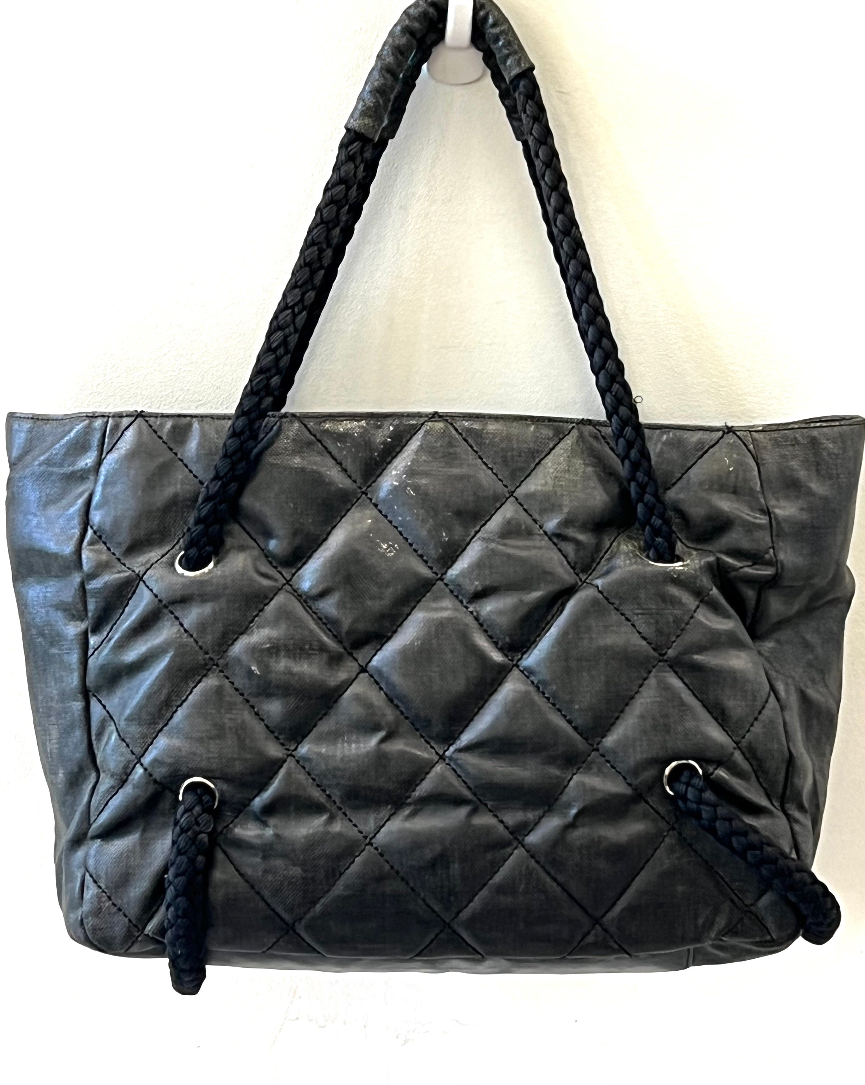 CHANEL COATET CANVAS LARGE CC TOTE BAG