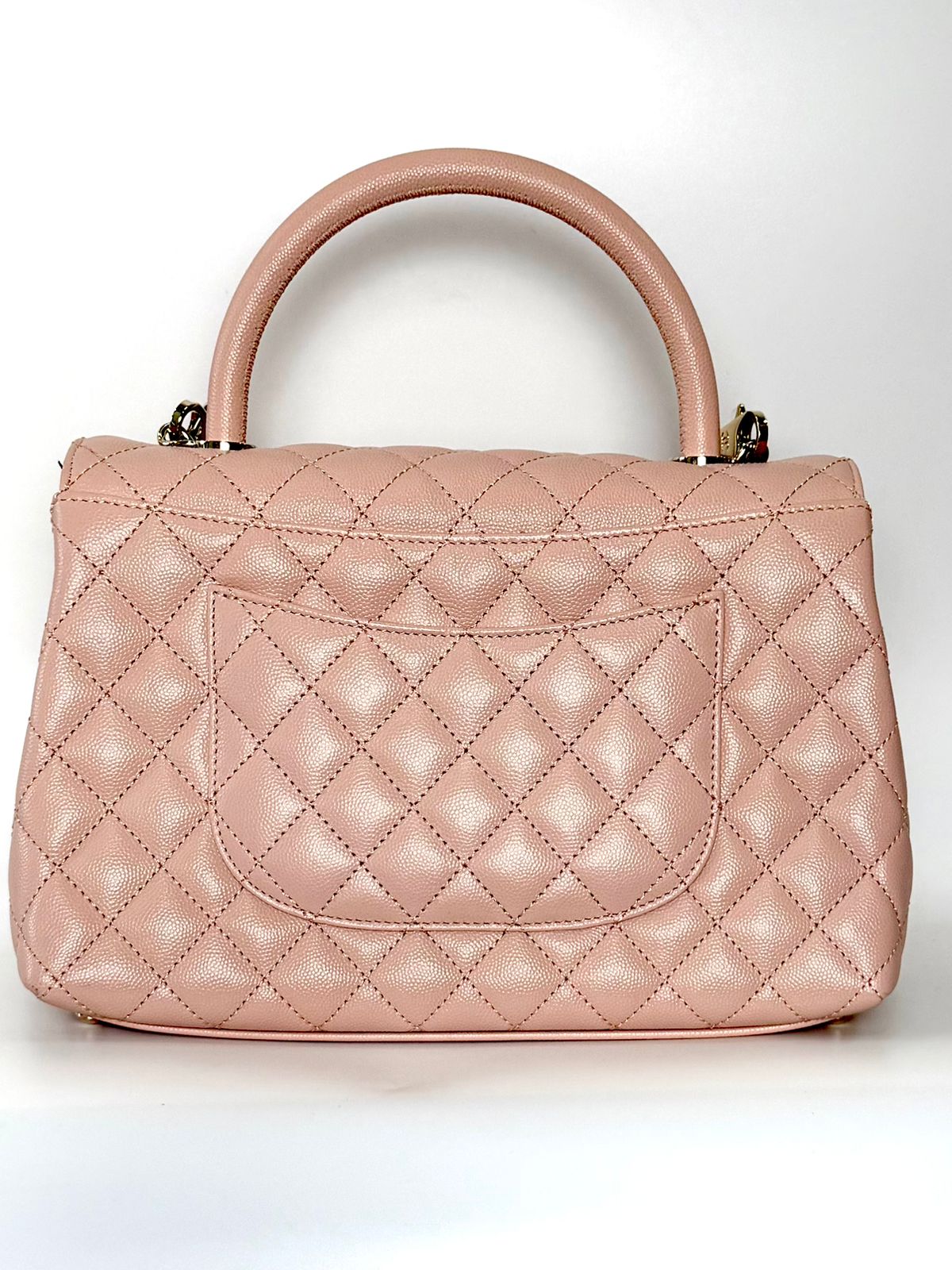 CHANEL COCO TOP HANDLE CAVIAR QUILTED MEDIUM FLAP BAG