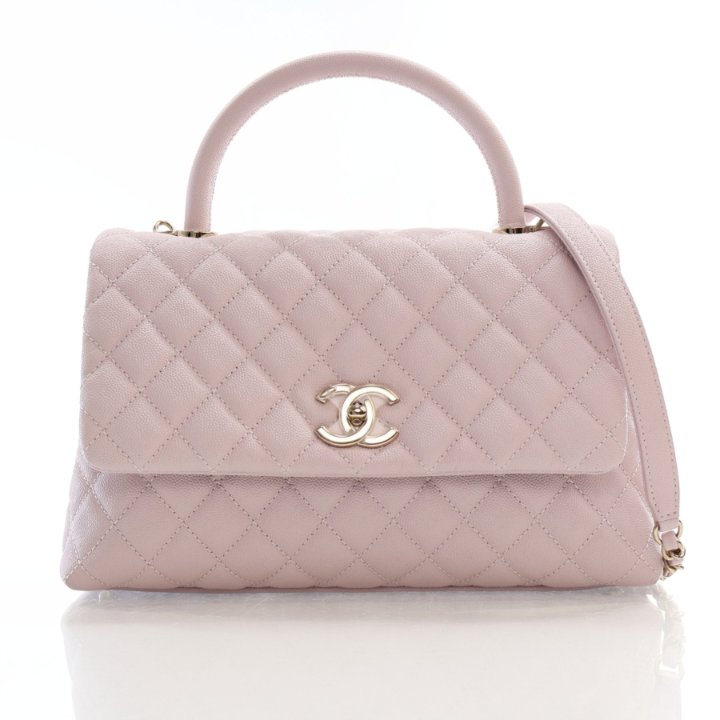 CHANEL COCO TOP HANDLE CAVIAR QUILTED MEDIUM FLAP BAG