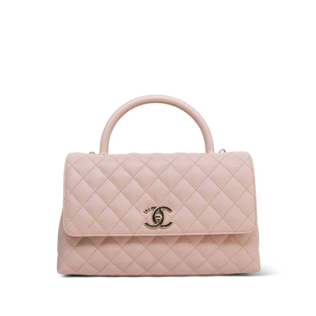 CHANEL COCO TOP HANDLE CAVIAR QUILTED MEDIUM FLAP BAG