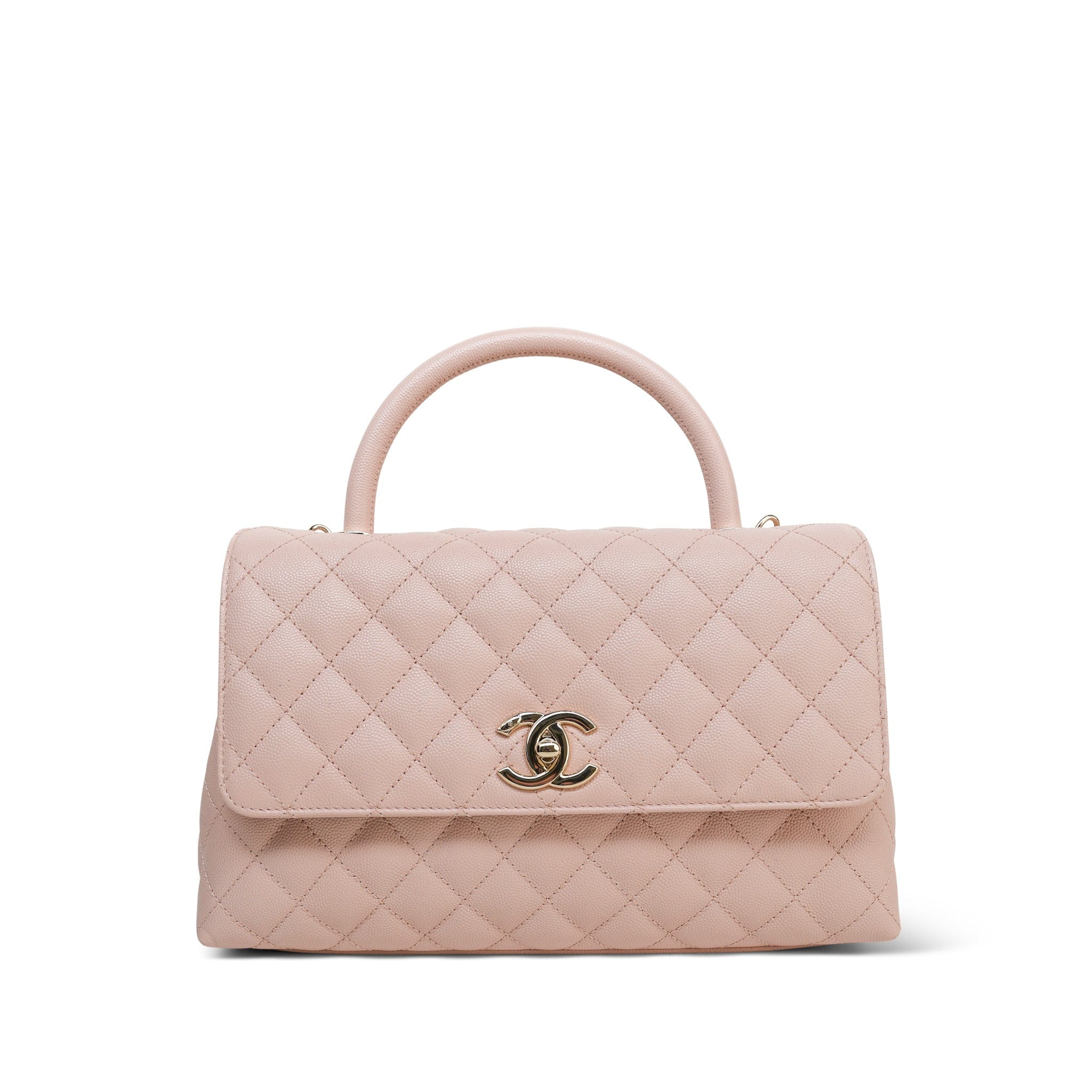 CHANEL COCO TOP HANDLE CAVIAR QUILTED MEDIUM FLAP BAG