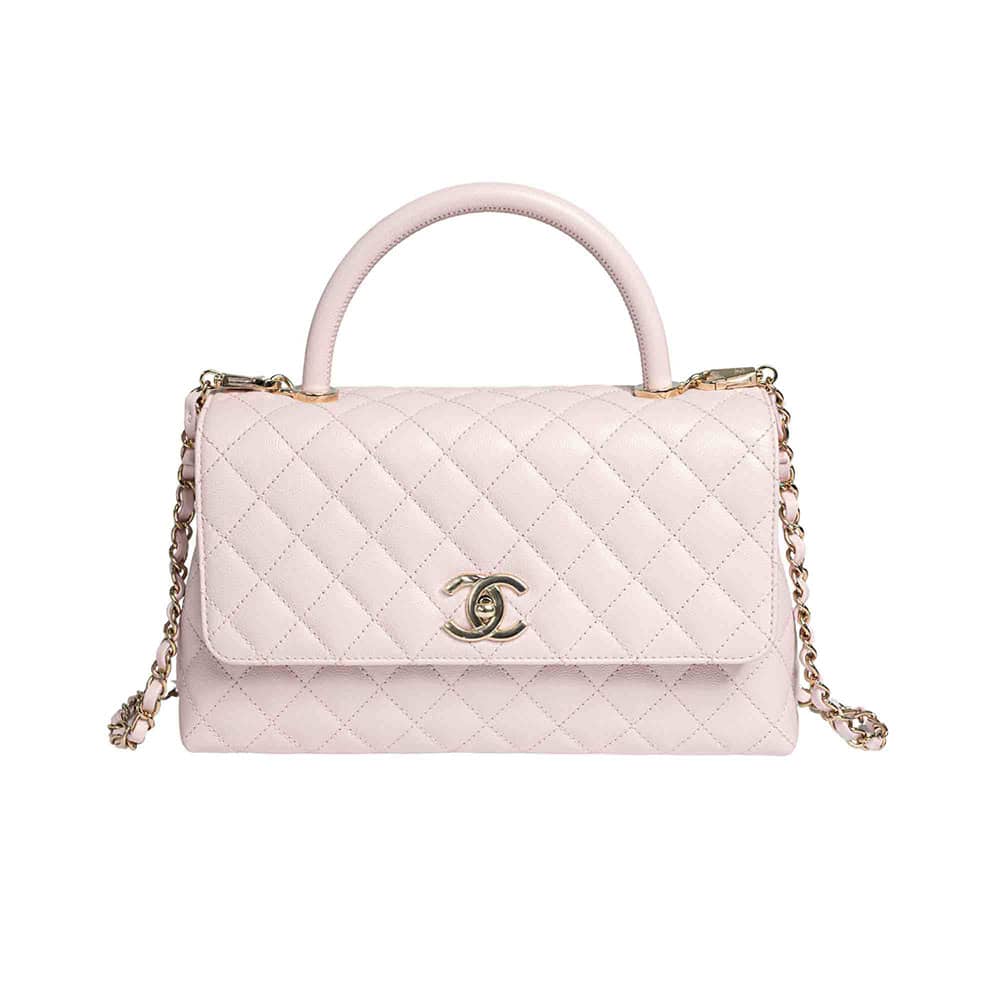 CHANEL COCO TOP HANDLE CAVIAR QUILTED MEDIUM FLAP BAG