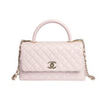 CHANEL COCO TOP HANDLE CAVIAR QUILTED MEDIUM FLAP BAG