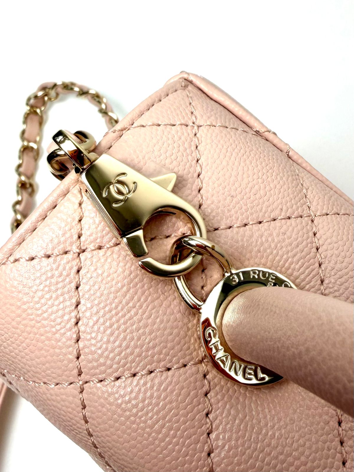 CHANEL COCO TOP HANDLE CAVIAR QUILTED MEDIUM FLAP BAG