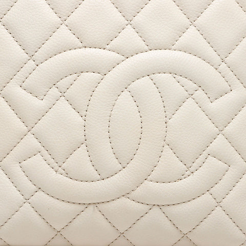 CHANEL COCO MARK QUILTED LAMBSKIN CHAIN TOTE BAG