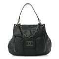CHANEL GLAZED CAVIAR COCO RIDER FLAP BAG