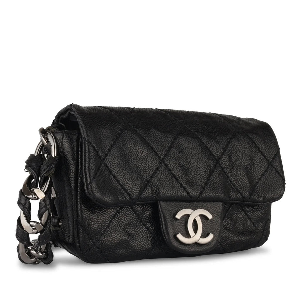 CHANEL GLAZED CAVIAR QUILTED MODERN CHAIN BAG