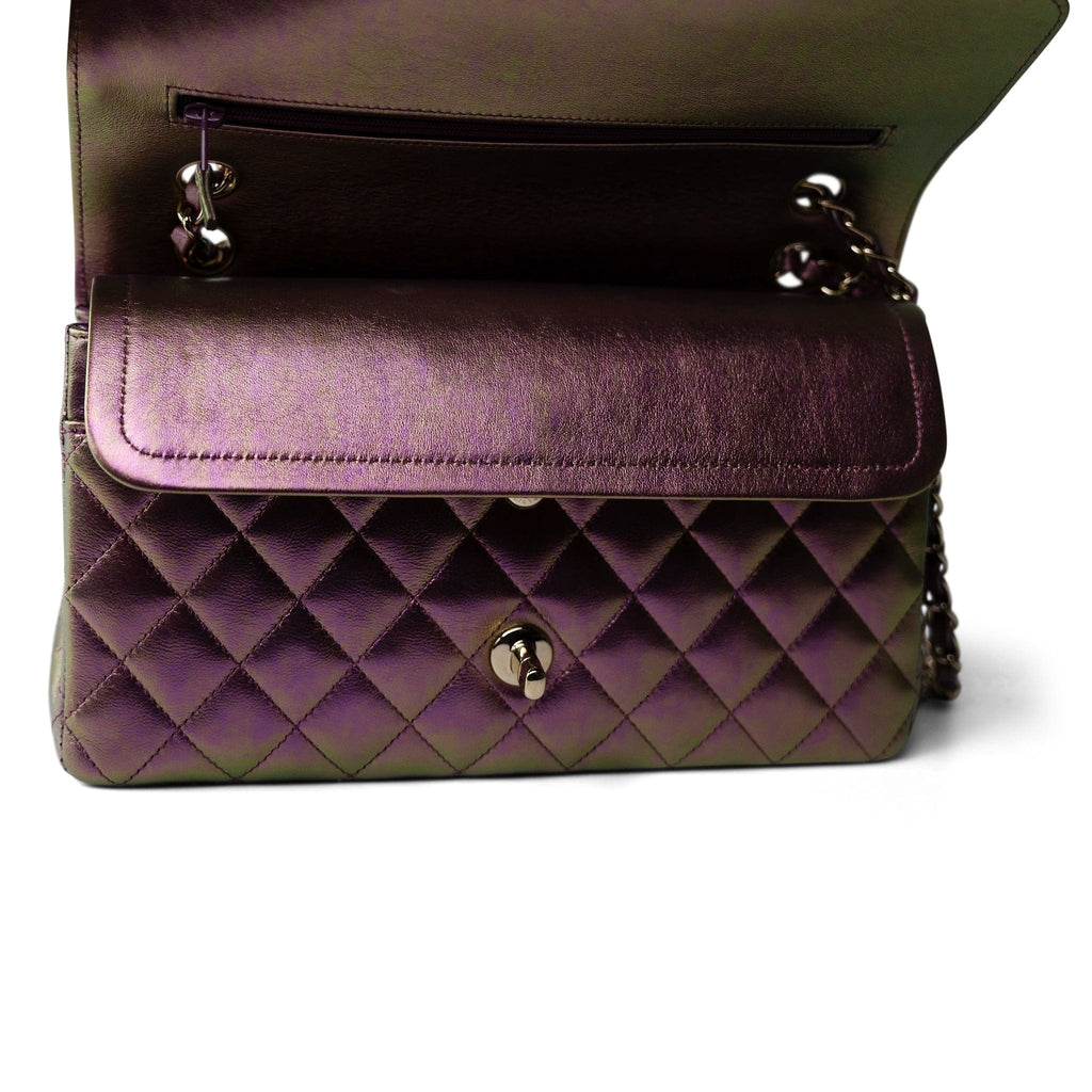 CHANEL IRIDESCENT MEDIUM QUILTED LAMBSKIN DOUBLE FLAP BAG