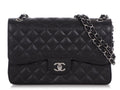 CHANEL CAVIAR QUILTED JUMBO DOUBLE FLAP CLASSIC SHOULDER BAG