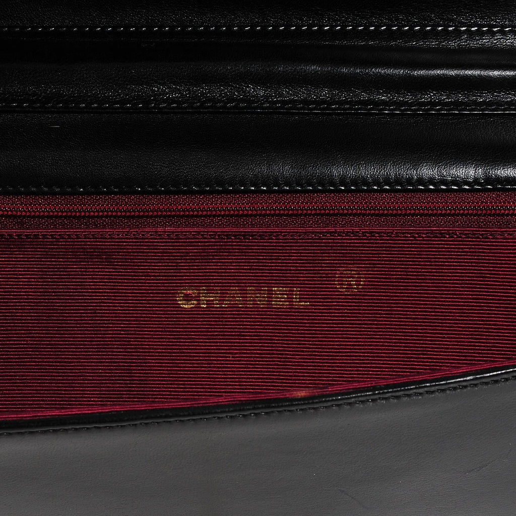 CHANEL LAMBSKIN LEATHER HALF MOON SHOULDER BAG