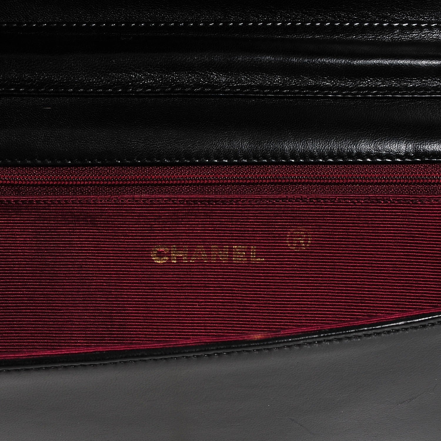 CHANEL LAMBSKIN LEATHER HALF MOON SHOULDER BAG
