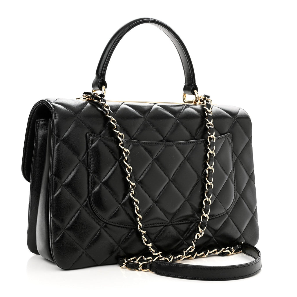 CHANEL QUILTED LAMBSKIN MEDIUM TRENDY CC HANDLE FLAP BAG