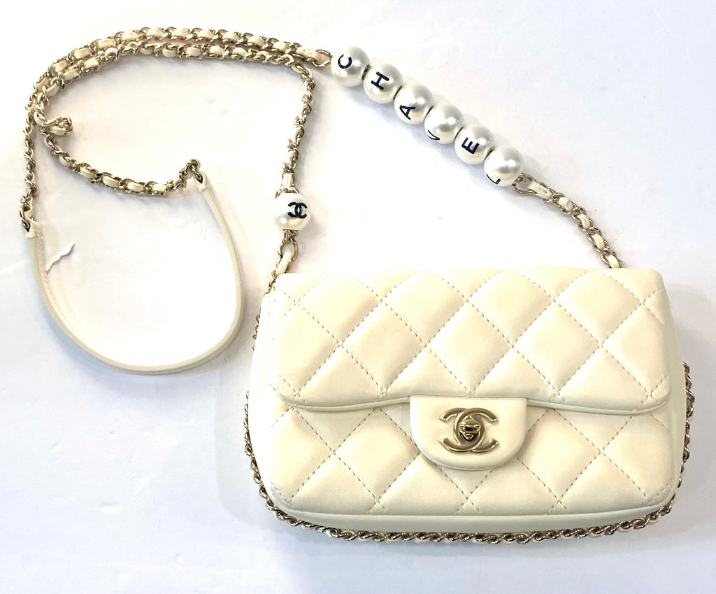CHANEL QUILTED LAMBSKIN MY PRECIOUS MINI FLAP BAG