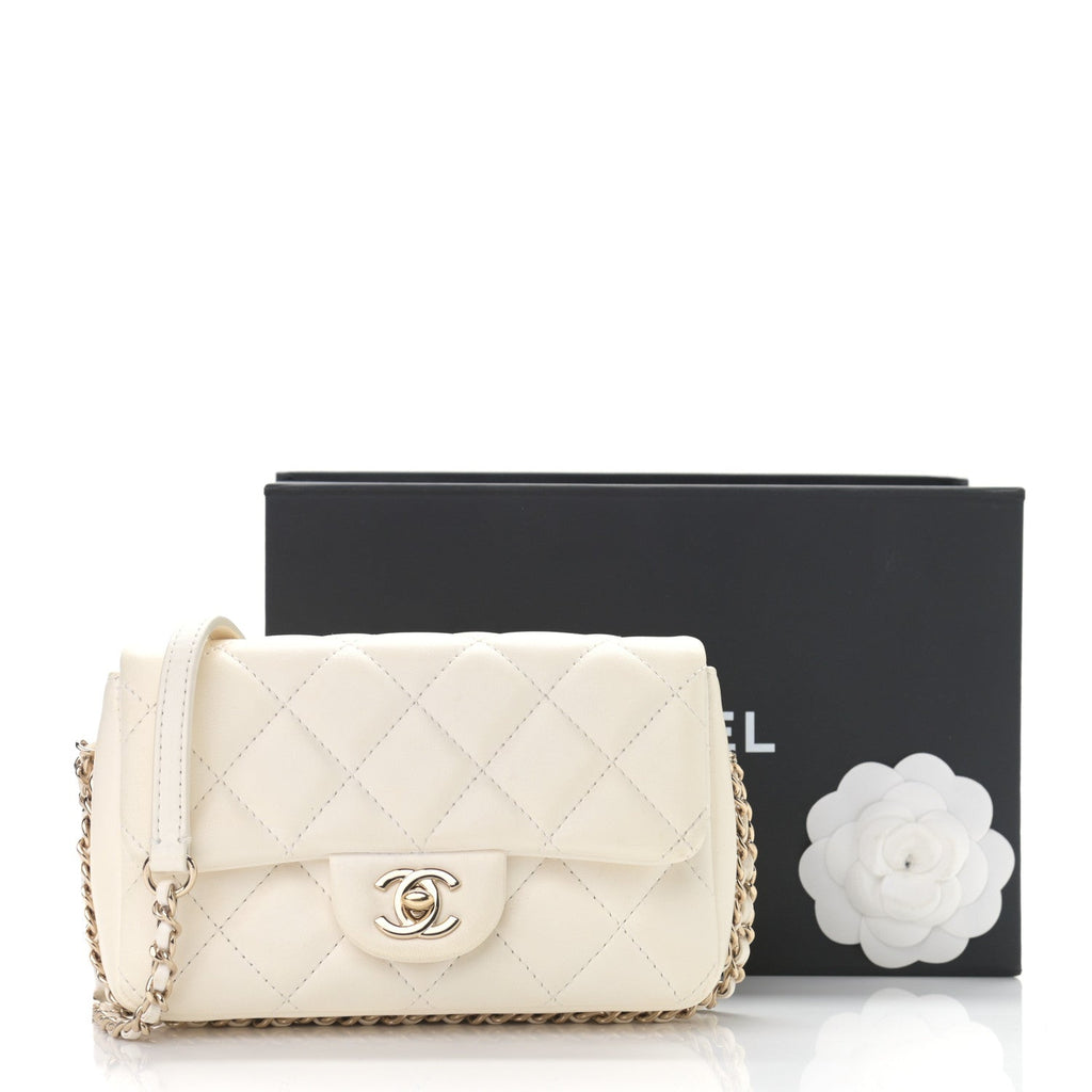 CHANEL QUILTED LAMBSKIN MY PRECIOUS MINI FLAP BAG