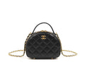 CHANEL QUILTED LAMBSKIN SMALL CHIC RIVIERA TOP HANDLE BAG