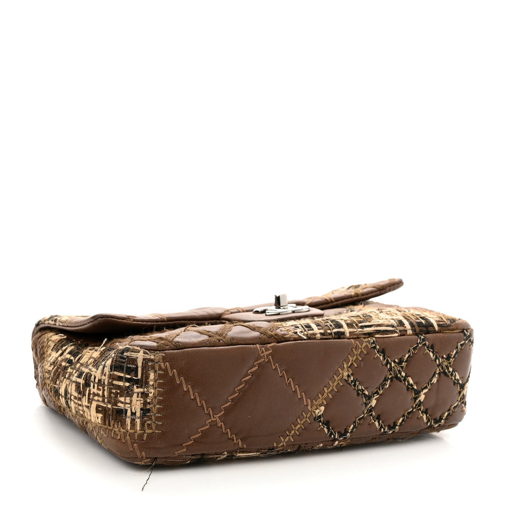 CHANEL LAMBSKIN PATCH STITCHED QUILTED MEDIUM FLAP BAG