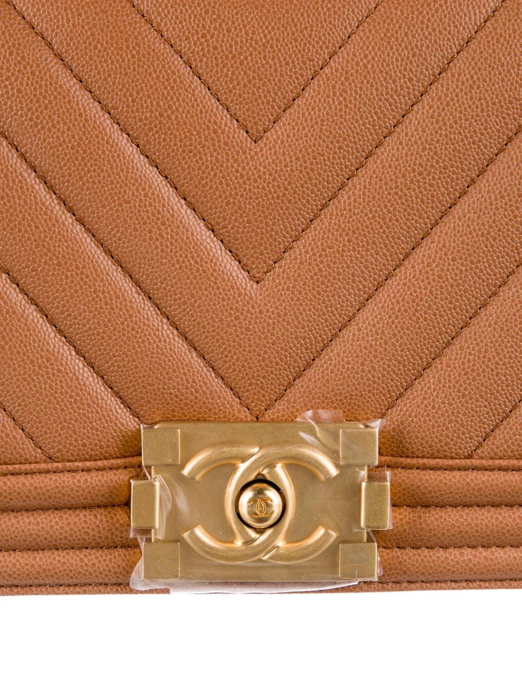 CHANEL CC MEDIUM BOY CHEVRON QUILTED CALFSKIN BAG