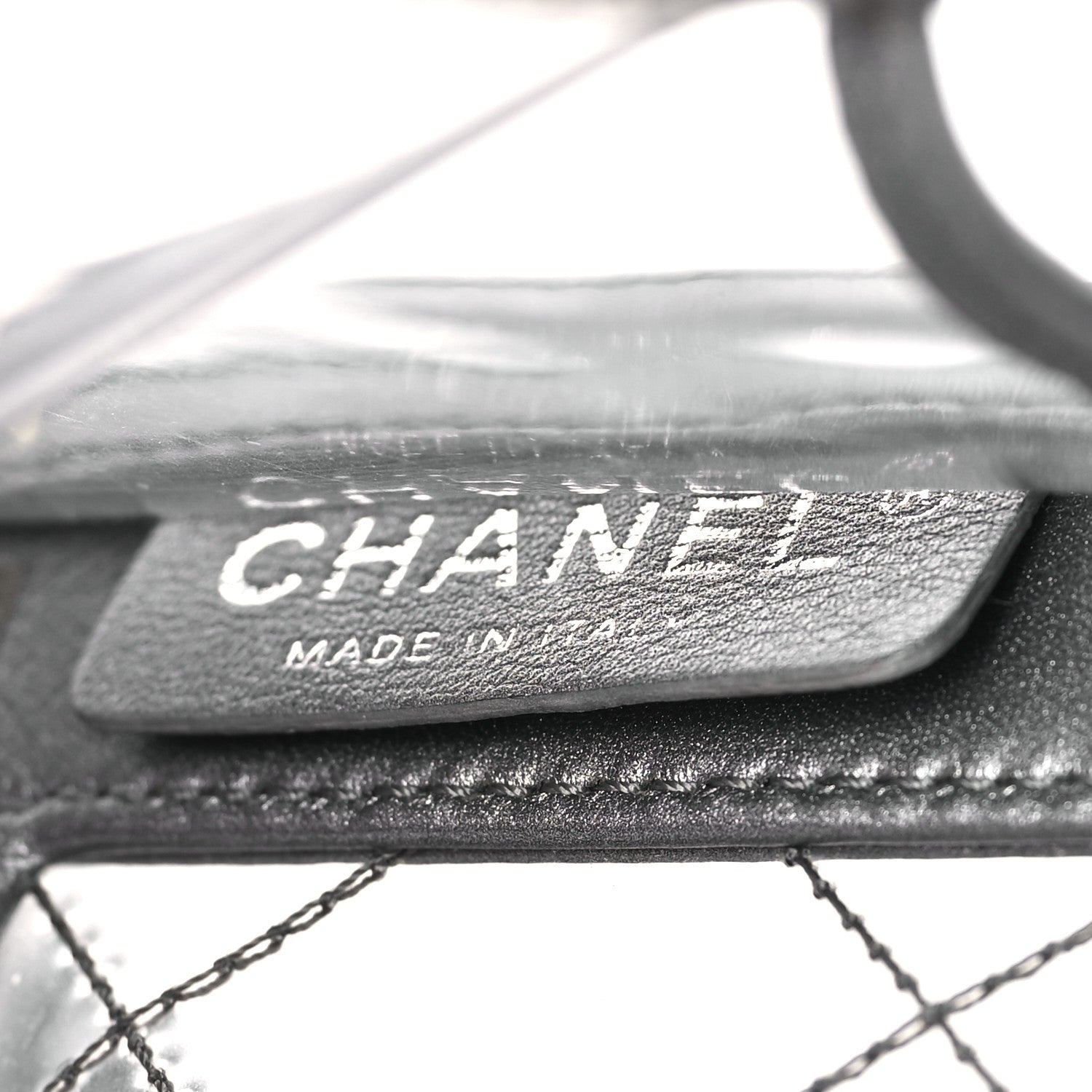 CHANEL METALLIC LAMBSKIN PVC QUILTED SMALL BOY BAG