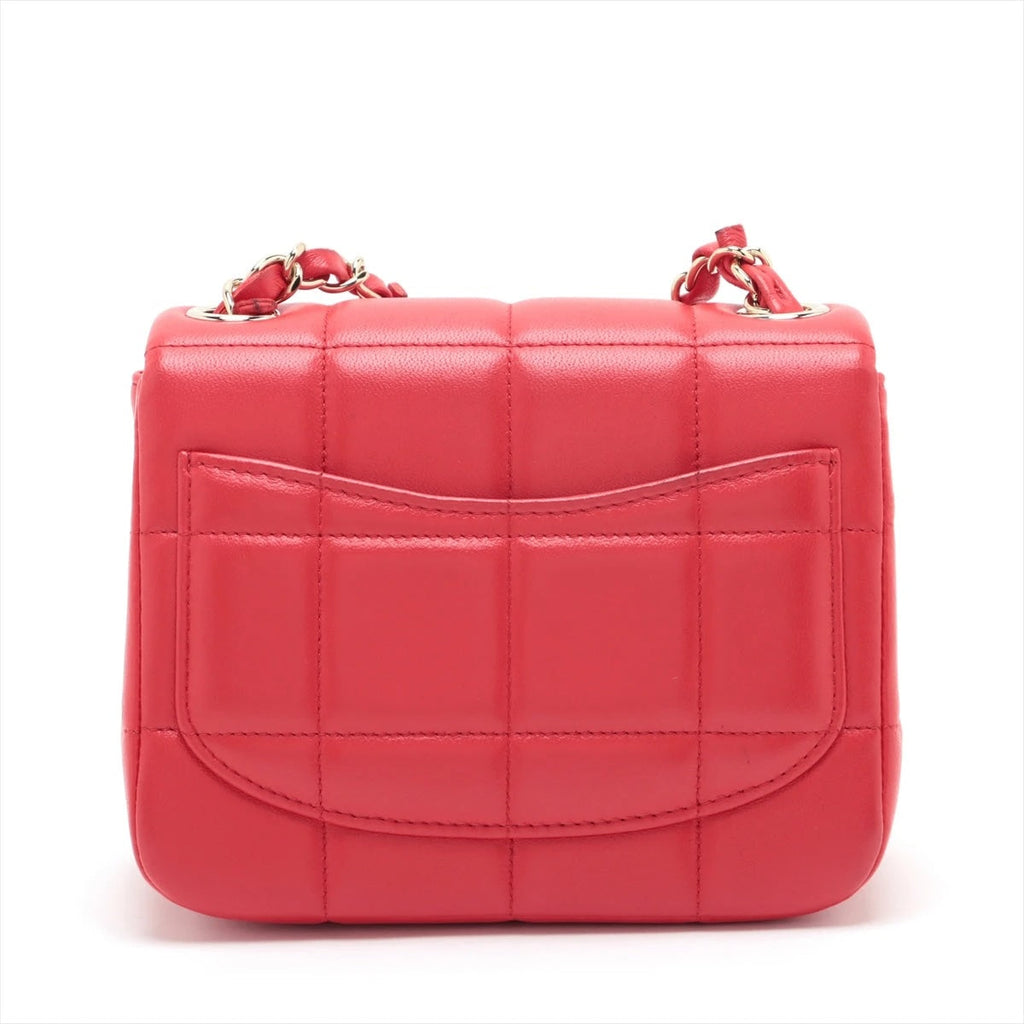 CHANEL MONACOCO LOGO BLOCKS MINI FLAP QUILTED LAMBSKIN LEATHER BAG