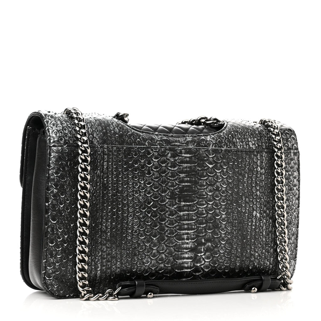 CHANEL CC PYTHON LARGE PERFECT EDGE SLAP SHOULDER BAG