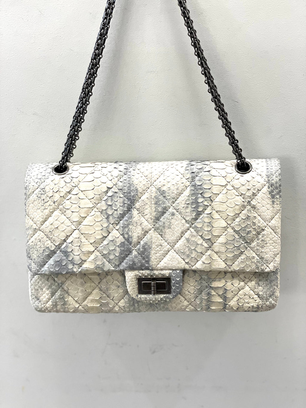 CHANEL PYTHON REISSUE 2.55 JUMBO FLAP BAG
