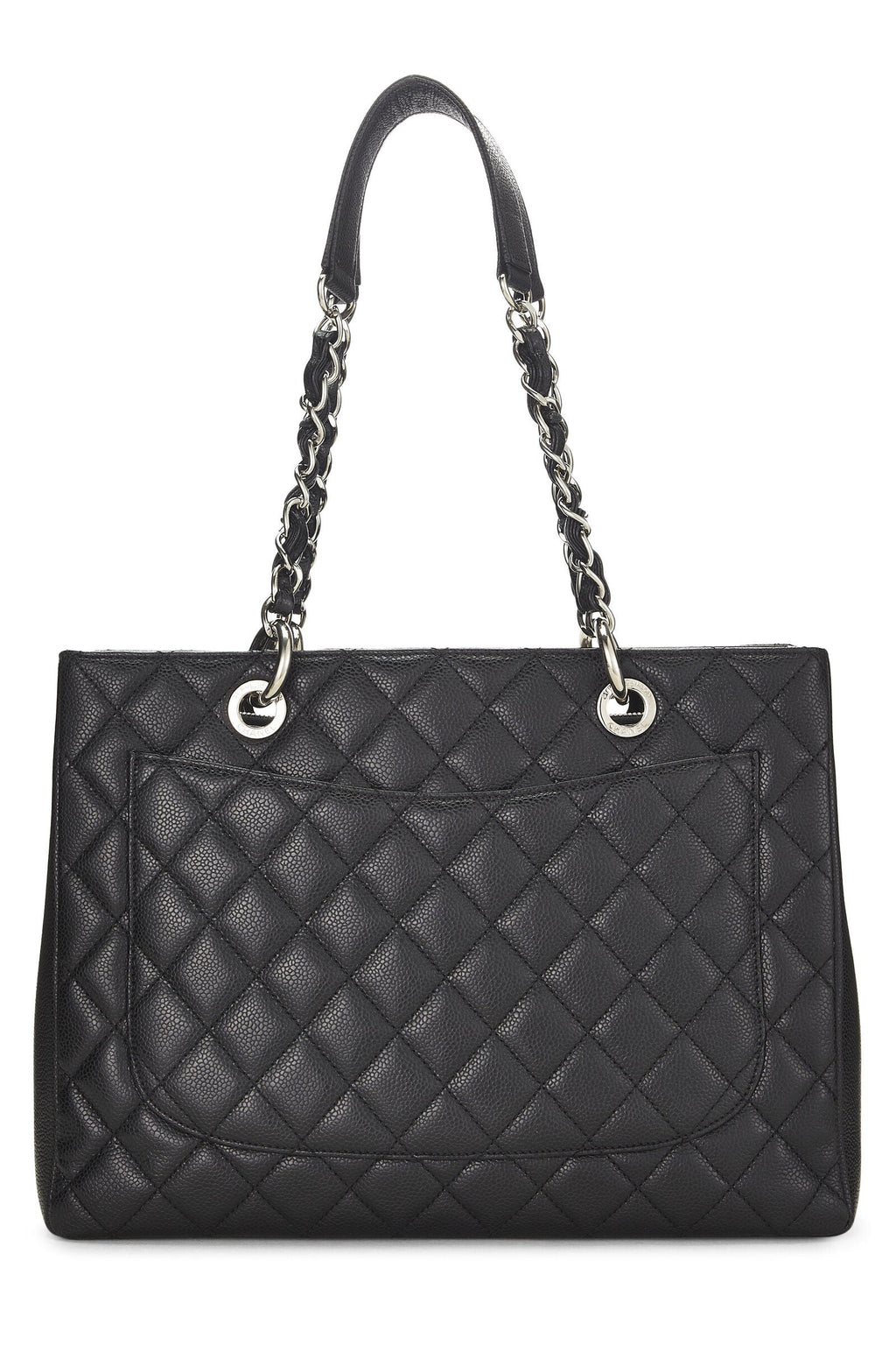 CHANEL QUILTED CAVIAR GRAND SHOPPING TOTE BAG GST