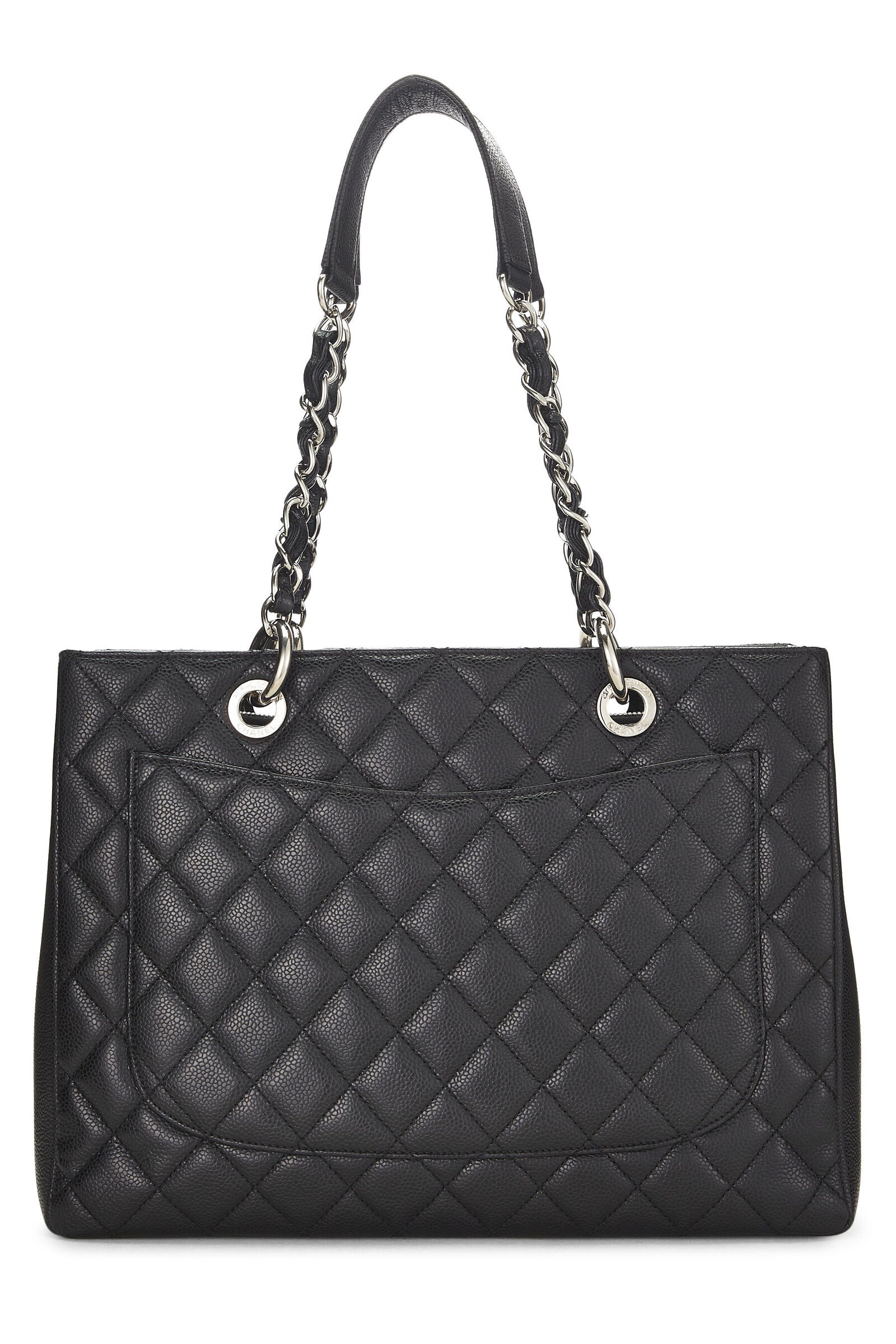 CHANEL QUILTED CAVIAR GRAND SHOPPING TOTE BAG GST