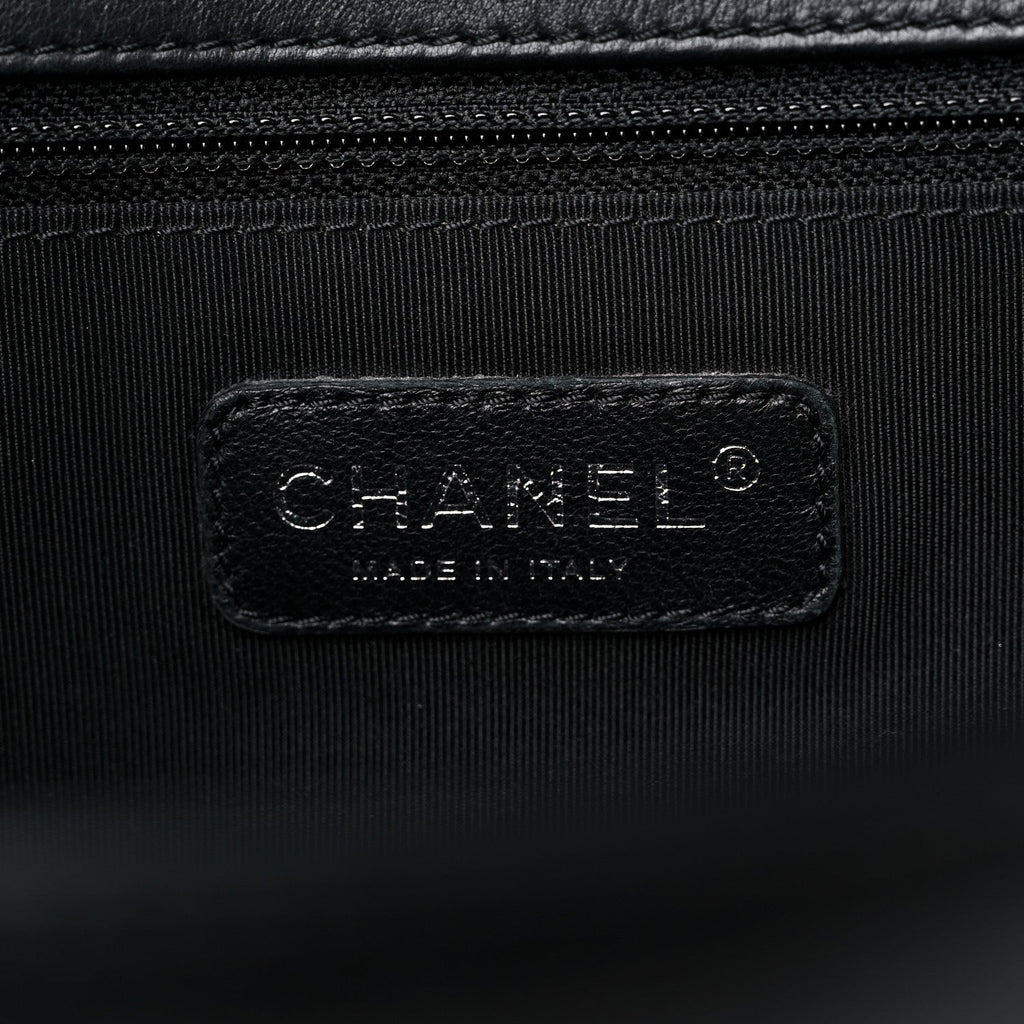 CHANEL QUILTED CALFSKIN LARGE BOY BAG RUTHENIUM HARDWARE