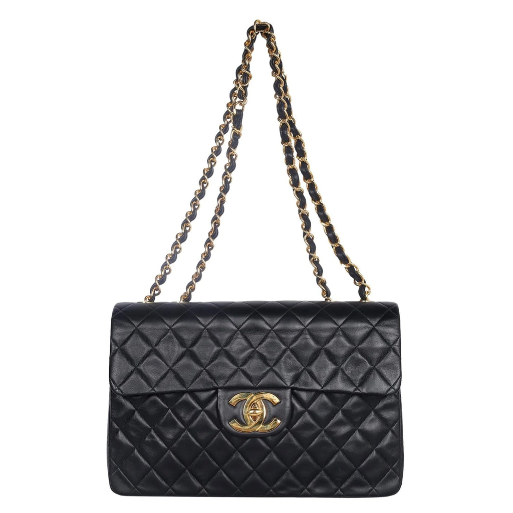CHANEL QUILTED LAMBSKIN CLASSIC MAXI FLAP BAG