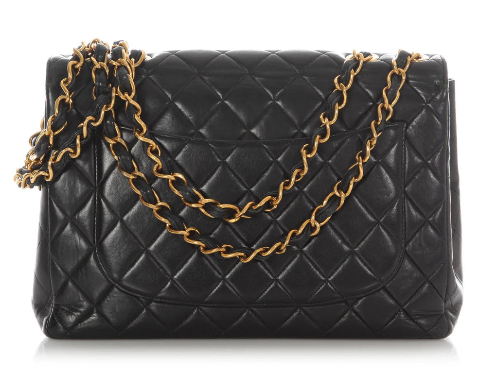 CHANEL QUILTED LAMBSKIN CLASSIC MAXI FLAP BAG