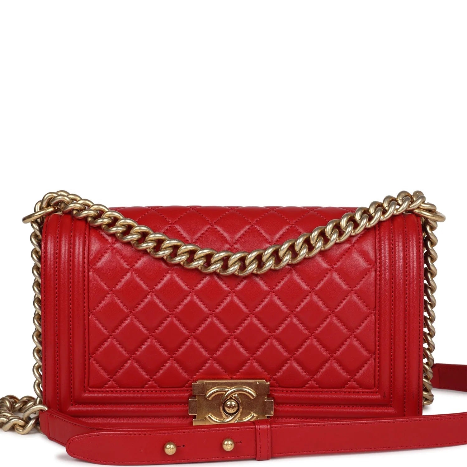 CHANEL QUILTED LAMBSKIN MEDIUM BOY FLAP BAG