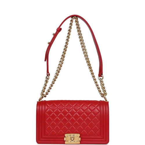 CHANEL QUILTED LAMBSKIN MEDIUM BOY FLAP BAG
