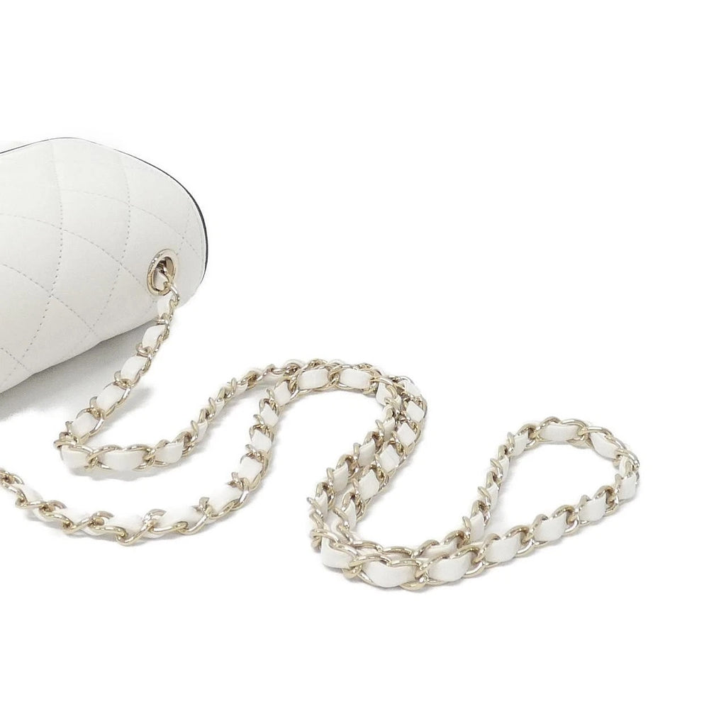 CHANEL QUILTED LAMBSKIN MINI GRAPHIC FRAME FLAP BAG