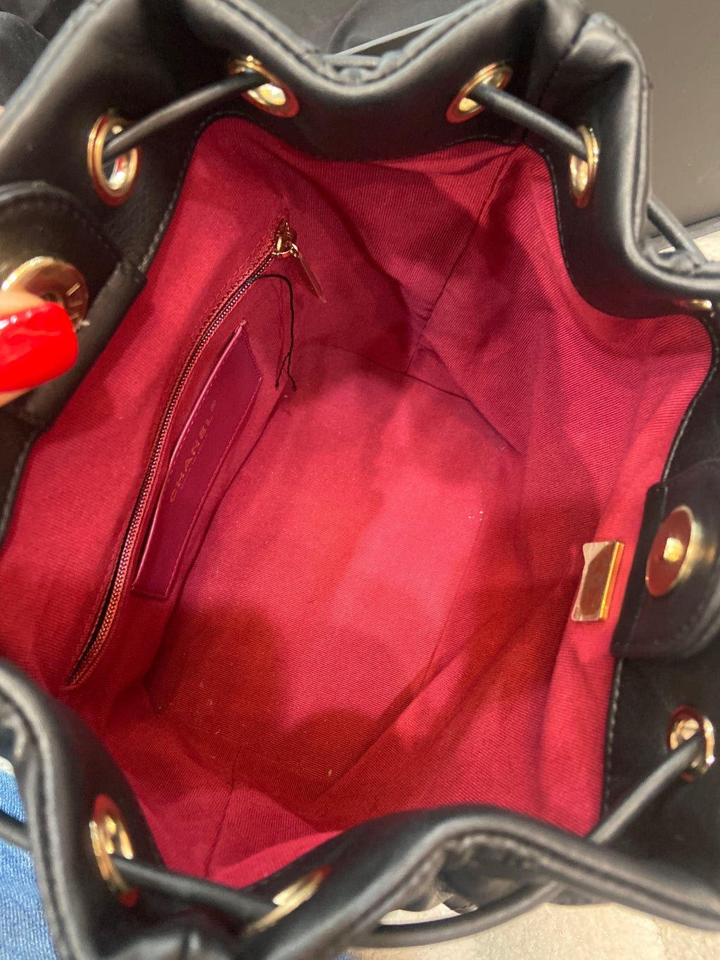 CHANEL 2023 QUILTED LAMBSKIN DUMA SMALL BACKPACK