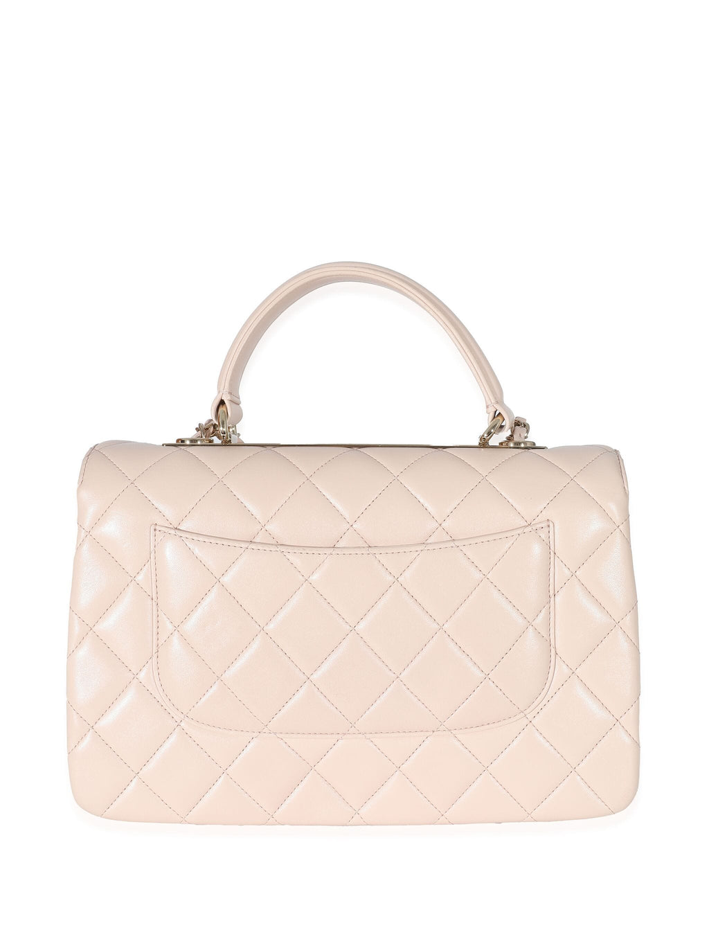 CHANEL QUILTED LAMBSKIN SMALL TRENDY CC HANDLE FLAP BAG PALE PINK