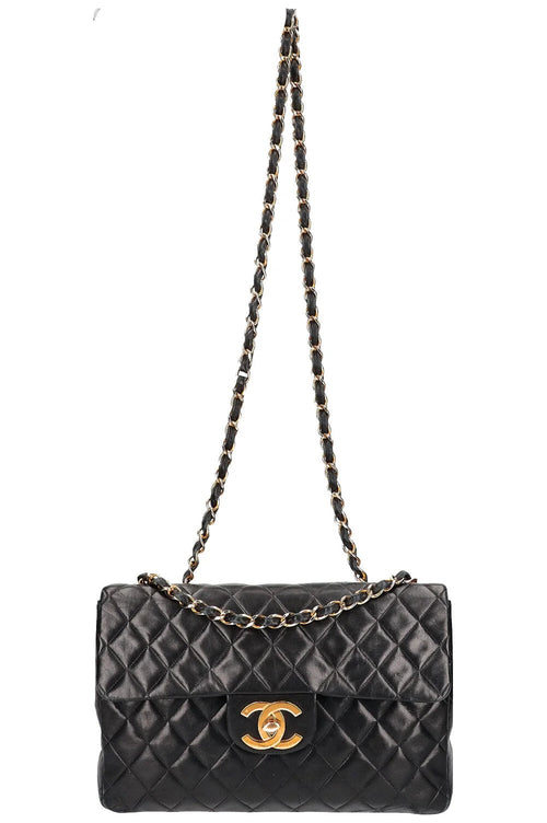 CHANEL CLASSIC QUILTED LAMBSKIN LEATHER JUMBO XL MAXI FLAP BAG