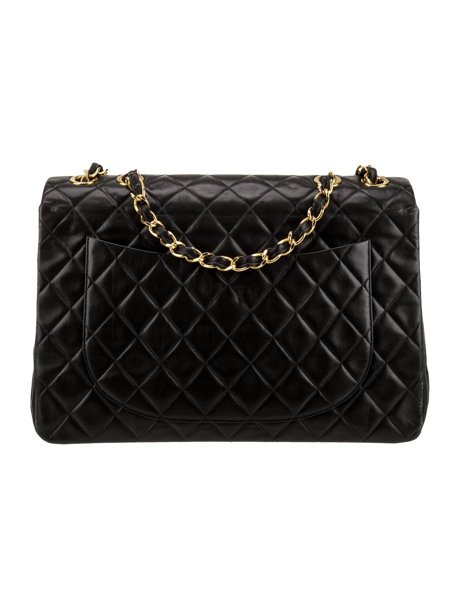 CHANEL CLASSIC QUILTED LAMBSKIN LEATHER JUMBO XL MAXI FLAP BAG