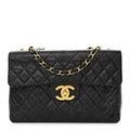 CHANEL CLASSIC QUILTED LAMBSKIN LEATHER JUMBO XL MAXI FLAP BAG