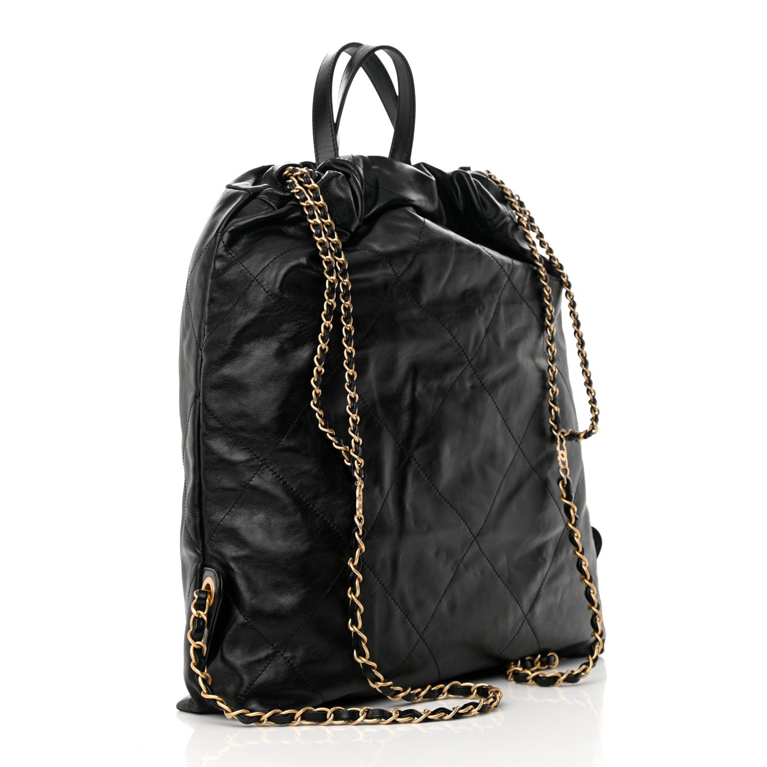 CHANEL SHINY QUILTED CALFSKIN LEATHER CHANEL 22 BACKPACK