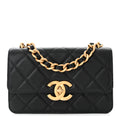 CHANEL SHINY CAVIAR QUILTED FLAP BAG