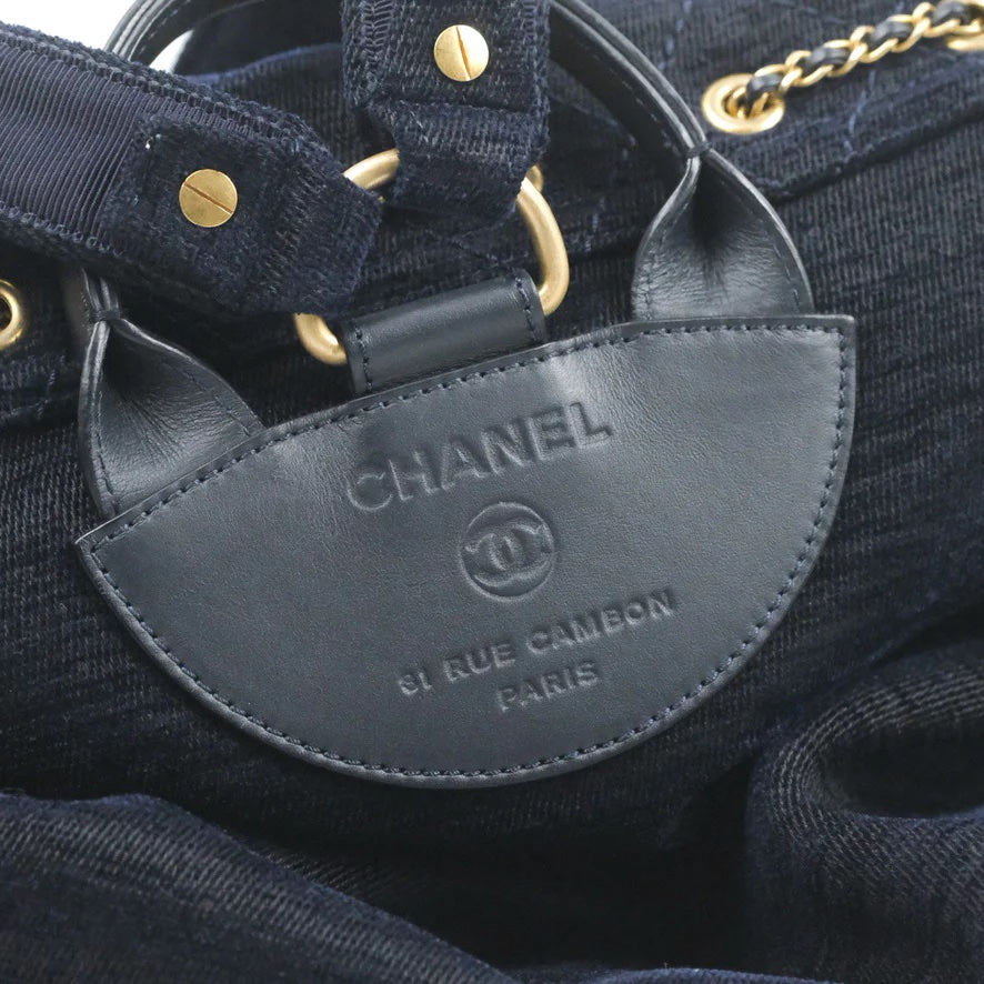CHANEL RUE CAMBON WOOL VELVET PARISIAN STROLL BACKPACK