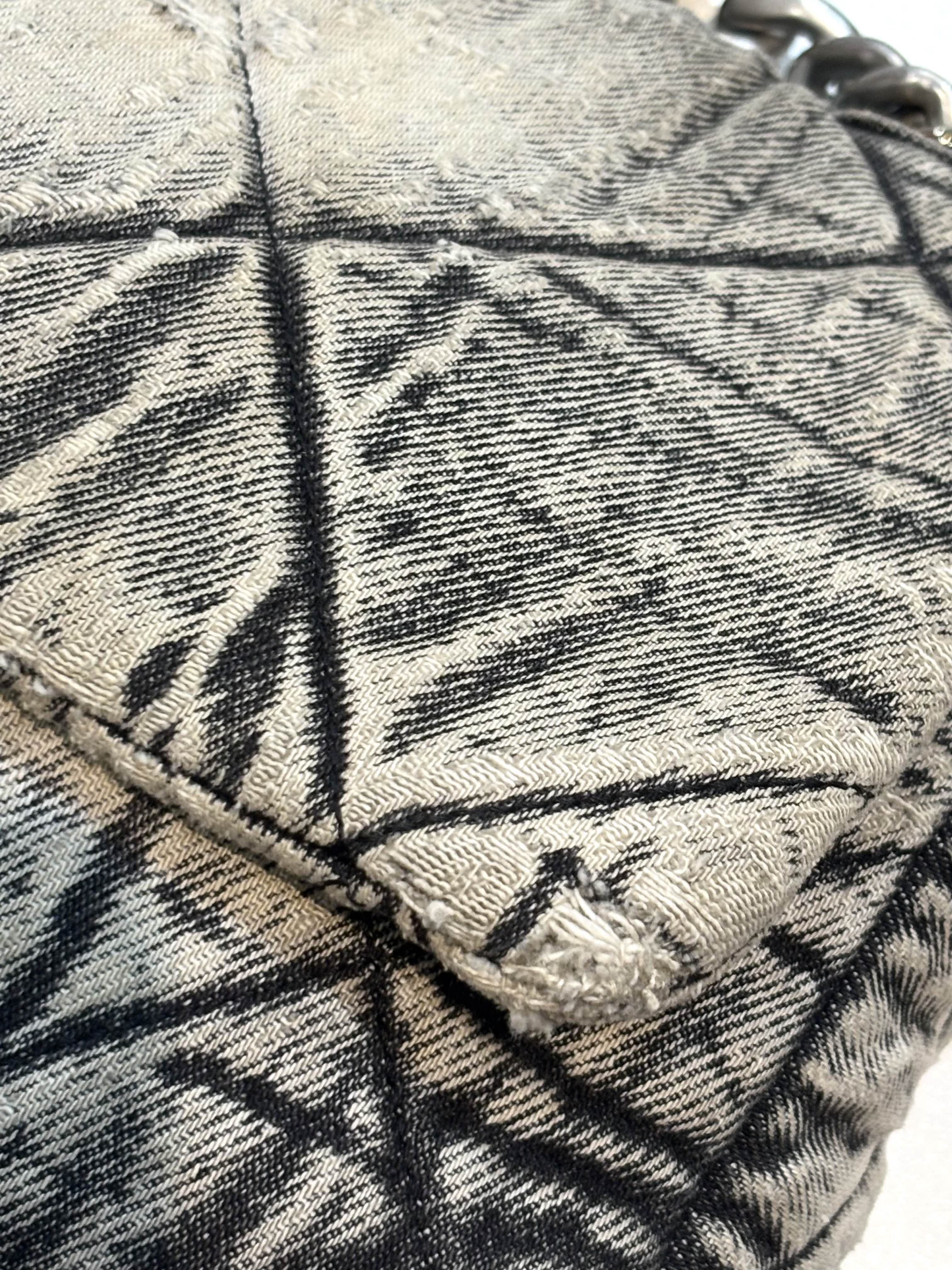 CHANEL 19 DISTRESSED DENIM BAG