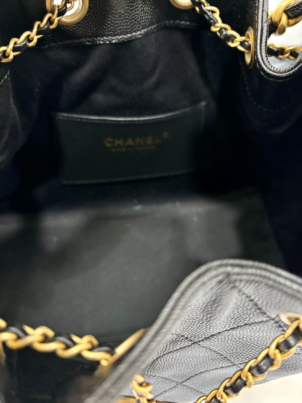 CHANEL 25 CAVIAR QUILTED CALFSKIN LEATHER SMALL HOBO BAG