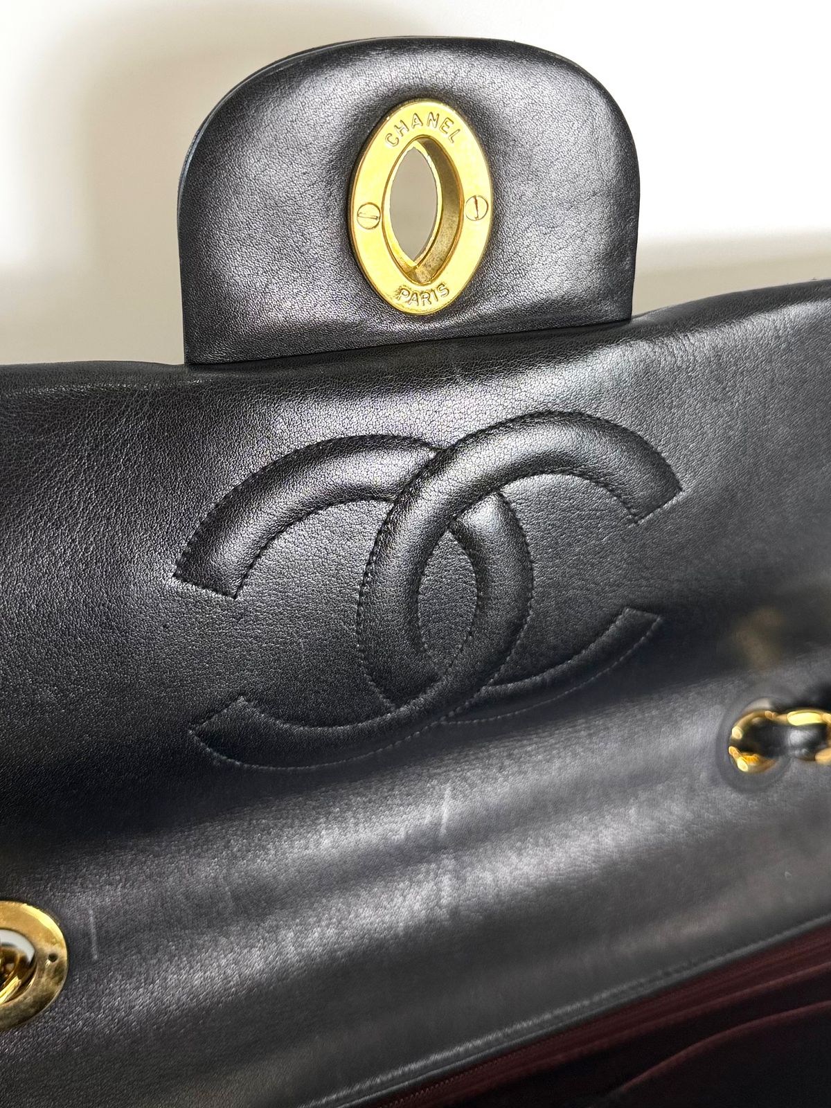 CHANEL CLASSIC QUILTED LAMBSKIN LEATHER JUMBO XL MAXI FLAP BAG