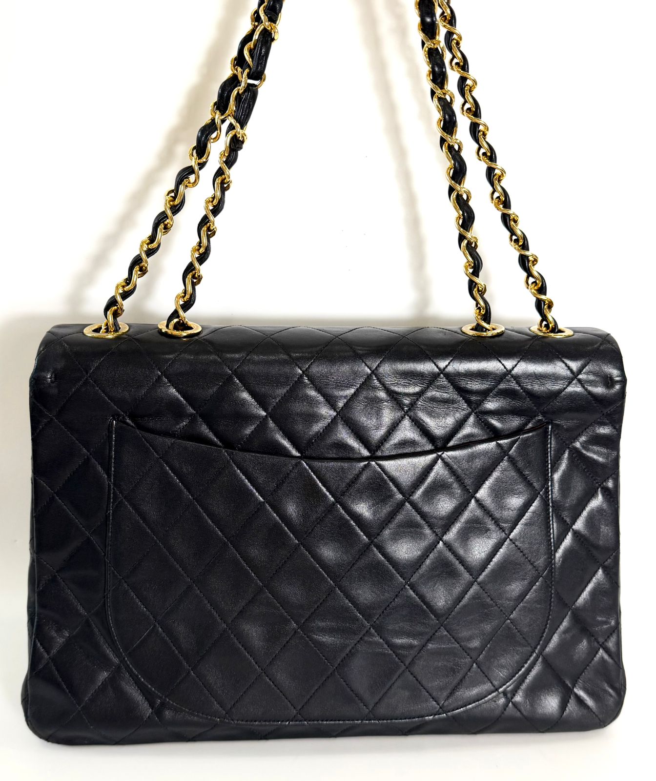 CHANEL CLASSIC QUILTED LAMBSKIN LEATHER JUMBO XL MAXI FLAP BAG