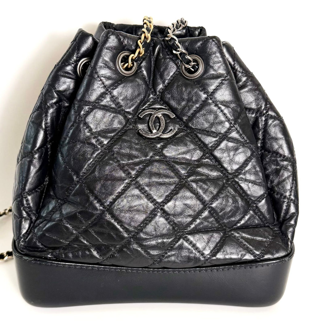 CHANEL AGED CALFSKIN QUILTED LEATHER SMALL GABRIELLE BACKPACK